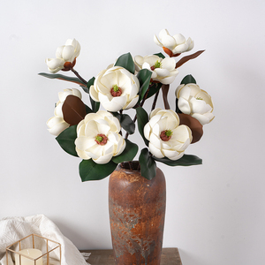 Oferta Especial OEM/ODM <span class=keywords><strong>Magnolia</strong></span> Artificial <span class=keywords><strong>Grandiflora</strong></span> de 71CM, Flores Artificiales de Seda Suave y Duraderas para Decoración de Año Nuevo Chino y Navidad - Product Image 4