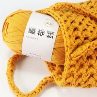 Prix Spécial Panier de Rangement au Crochet Fait Main en Fil Mélangé Rayonne/Polyester Teint Haute Ténacité - Kit de Bande de Tissu Plat en Maille