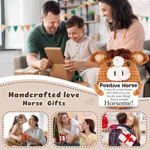 Uncinetto supporto emotivo bambola cavallo fatto a mano divertente perfetto per <span class=keywords><strong>natale</strong></span> <span class=keywords><strong>e</strong></span> decorazioni per la casa - Product Image 2