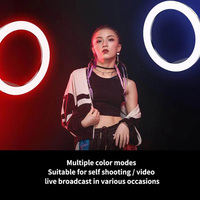 Support de téléphone à Led Rgb, 12 pouces, télécommande, 96w, miroir, maquillage, éclairage annulaire Rgb
