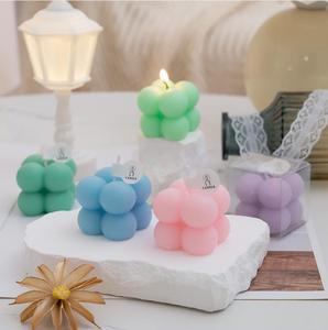 Velas Aromáticas em Forma de Cubo Redondo Personalizadas, Feitas à Mão, Mini Velas de Soja Aromáticas para Decoração de Casamento e Festa - Product Image 6