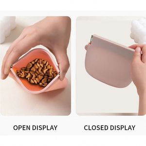Portable Mini Silicone <b>Spring</b> <b>Clip</b> Storage Bag Automatic Closing Key Headphone Lipstick Business Gifts Embossed Printed Graphics - Product Image 4
