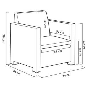 Set di mobili da giardino in plastica riciclata Belize Contemporary, divano a tre posti, due poltrone e tavolino da caffè. - Product Image 5