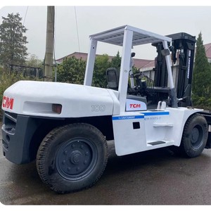 <b>Used</b> TCM FD100 Diesel Forklift 10 Ton Three Stage Mast 1220x125x50 Fork Dimensions Engine Motor Bearing-Good Condition 1000mm - Product Image 1