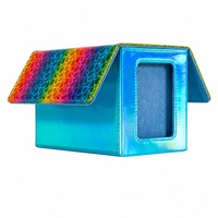 Boîte de rangement pour cartes à collectionner en cuir PU de haute qualité avec fenêtre de présentation et fermeture magnétique
