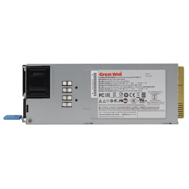 GreatWall CRPS 2U 1600W, 1+1 Redundant Power Supply System, Plus Efficiency Platinum, Dual Psu for Server Computer