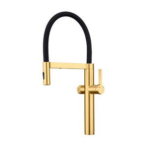 Nhà Máy Trực Tiếp Màu Đen Sàn Gắn Nóng Lạnh 3 Cách Nhà Bếp Mixer Tap Giá Tap Nước Lọc Vòi Nước - Product Image 6