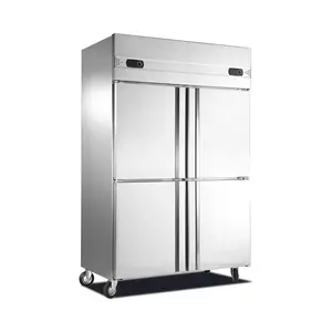 Ресторан в вертикальном положении 4 охладителя двери коммерческая машина для производства замороженного кухонный холодильник