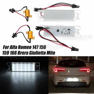 2 pièces, 18 LED, éclairage de plaque d'immatriculation de voiture pour Alfa Romeo 147 156 159 166 Brera Giulietta Mito GF Spider - Product Image 1