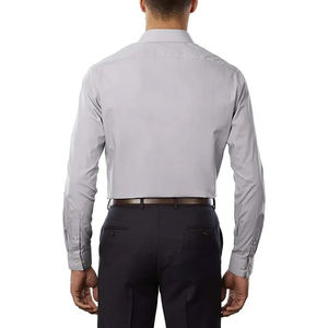 Haute qualité hommes classique formel coton tissé chemise respirant vêtements de bureau pour un usage quotidien fil doux teint Anti-rides automne - Product Image 3