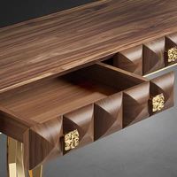 Mesa de Entrada de Diseño Italiano de Lujo Ligero, Mesa Decorativa de Acero Inoxidable para Villa o Club