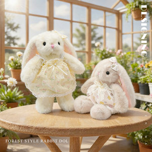 Peluche Coniglio in Velluto Aini, Bambola di Peluche Bianca, Compagno di Sonno, Regalo di Compleanno per Bambini Unisex - Product Image 4