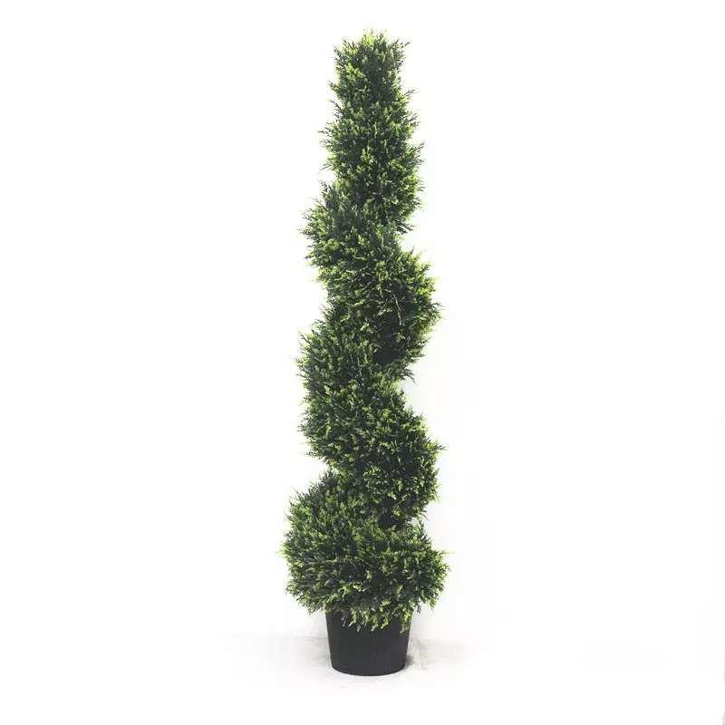 Commercio all'ingrosso 1.2 M Outdoor Indoor Decor artificiale spirale topiaria albero cipresso artificiale/albero di cedro