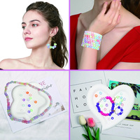 Kit de fabrication de bijoux pour enfants DIY avec perles en plastique pour bracelets, pour l'assemblage transfrontalier