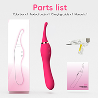 OEM/ODM Dubbelzijdige G-spot Clitoris Vaginale Plezier Stimulator, Veilige Siliconen, USB Oplaadbaar, Waterdicht, 10 Frequenties, Orgasme, CE-gecertificeerd