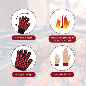 Guantes de Barbacoa Resistentes al Calor Extremo para Cocinar en el Horno - Product Image 5