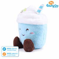 Jouets en peluche 100% polyester, poupée en forme de coupe de crème glacée brodée, jouet anti-stress pour fête d'anniversaire, tous âges
