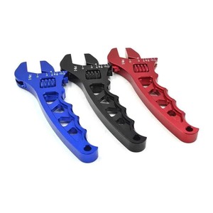 Llave Inglesa Ajustable de Aluminio AN3-AN12, Grado Industrial, Roja, Azul, Negra, con Mordaza Dentada - Product Image 1