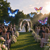 Vente flash : Drone papillon bionique avec lumières LED RC, envergure 70 cm, pour décoration et accessoires de mariage, ambiance romantique
