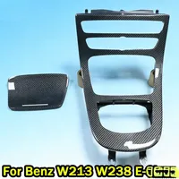 Pour Mercedes Benz Classe E W213 W238 E300 E43 E53 AMG 2016-23, garniture intérieure en fibre de carbone véritable, remplacement du panneau de la console centrale