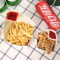 Emballage alimentaire pliable jetable Offre Spéciale Frites à emporter Boîte à collation Conteneur d'emballage
