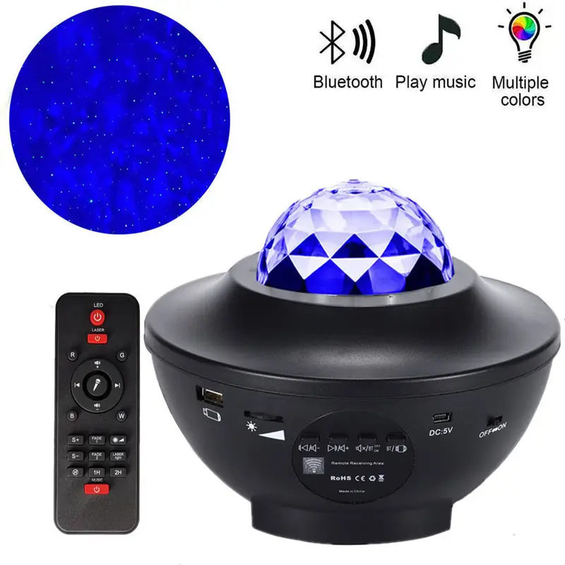 Newish Nachtlampje Ocean Wave Laser Led Star Night Light Nebula Cloud Projector Meester Muziek Party Projector Voor Kinderen