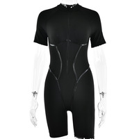 Nouvelle combinaison moulante sexy pour femme en cuir avec ruban, effet galbant et rehausseur de hanches, idéale pour l'été