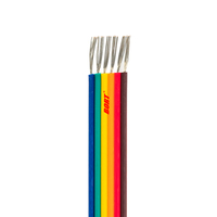 Cable Plano de Cobre Flexible de Alta Calidad 28AWG UL21311 Frpe, Cable Plano Arcoíris