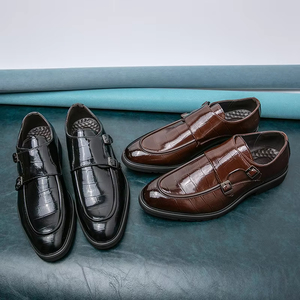 Wholesale Men's Pointed Toe Leather <b>Shoes</b> Elegant Wedding Party Dress <b>Shoes</b> Arch Support <b>Waterproof</b> Genuine Leather - Product Image 5