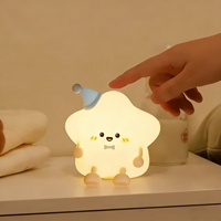Lampe de nuit en silicone en forme d'étoile pour enfants et bébés, commande tactile, rechargeable, LED à intensité variable, éclairage de chambre à coucher, éclairage de nurserie, décoration, cadeau