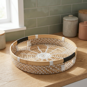 Hot New Item Seagrass Handwoven Rustic Sustainable Food Dining <b>Trays</b> Decor Fruit <b>Candle</b> <b>Trays</b> Natural Custom Design Home Storage - Product Image 4