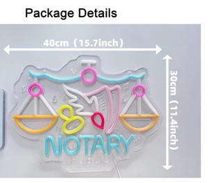 Enseigne au néon « Notaire », lumières au néon, décoration murale suspendue pour les cabinets d'avocats, enseigne au néon personnalisée pour les logos <span class=keywords><strong>de</strong></span> magasins - Product Image 6