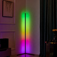 Lampe sur pied LED RGB moderne pour la décoration intérieure, lumière d'angle intelligente, corps en aluminium, abat-jour en métal, éclairage intérieur standard, salon
