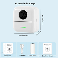 X5 Printer kamera BT transparan foto termal mesin cetak stiker Label Printer Mini kecil hitam dan putih