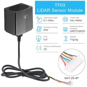 เซ็นเซอร์ไลดาร์ TOF ระยะไกลความแม่นยำสูง Benewake TF03-100 สำหรับโดรน/UAV  ตัวเรือนอลูมิเนียมอัลลอย IP67 รองรับแรงดันไฟฟ้า 5V-24V อัตราเฟรม 1000Hz - Product Image 3