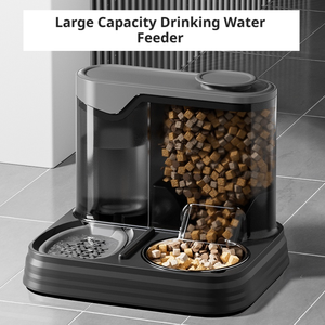 Distributeur de nourriture pour chats et chiens 2 en 1 OEM en PP de gros pour fabricants, avec grande capacité, distributeur automatique de nourriture pour animaux de compagnie et bol à eau - Product Image 2