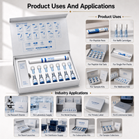 Caja de Embalaje Magnética Plateada Personalizada de Lujo para Bolígrafos de Péptidos con Bandeja de Almacenamiento de Agujas con Inserto de EVA para Kits de 3 ml