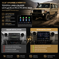 Écran de navigation Android RoadNavi pour Toyota Land Cruiser LC71 LC76 LC78 2016-2023 Lecteur multimédia CarPlay sans fil GPS