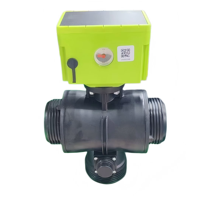 Vanne de contrôle d'irrigation intelligente à 3 voies alimentée par l'énergie solaire, sans fil, avec télécommande 4G/Lora
