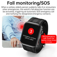Reloj Inteligente AMOLED de 1.95 Pulgadas con Bomba de Aire, Monitor de Frecuencia Cardíaca ECG, Pantalla Táctil, Control Remoto para el Cuidado Familiar