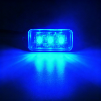 Feu de calandre latéral pour camion 3W LED IP65, boîtier en alliage d'aluminium, 4 modes stroboscopiques, multicolores, feu d'avertissement d'urgence pour camion