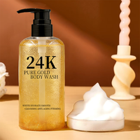 Gel Douche Moussant Corps au Lait d'Or 24K Hydratant Éclaircissant Exfoliant Entièrement Naturel Bio Contrôle du Sébum Logo Personnalisé Marque Privée