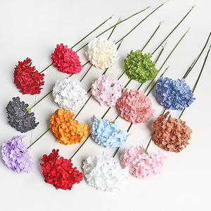 Fleur artificielle en soie Lichao, hydrangea à tige unique, pour décoration de mariage et de maison, accessoires, e-commerce transfrontalier - Product Image 1