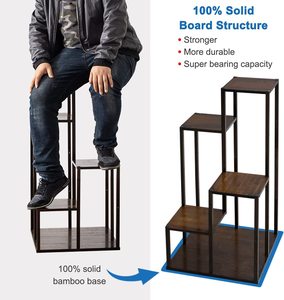 Supporti <span class=keywords><strong>per</strong></span> <span class=keywords><strong>piante</strong></span> <span class=keywords><strong>a</strong></span> 4 livelli, ripiano portavasi <span class=keywords><strong>per</strong></span> fioriera, espositore <span class=keywords><strong>per</strong></span> fiori da esterno <span class=keywords><strong>per</strong></span> interni, <span class=keywords><strong>scaffale</strong></span> <span class=keywords><strong>per</strong></span> fioriera - Product Image 3