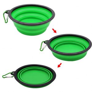 Hot Sell Custom Logo Small Water and Food <b>Folding</b> Portable Travel Silicone Collapsible Dog Bowl - Product Image 2