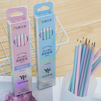 Macaron-Crayons Hexagonal Écologique 2B 12 Pièces Par Boîte Livré Taille-Crayon Gomme École Primaire