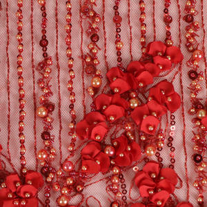 <span class=keywords><strong>Marimekko</strong></span> ผ้าลูกไม้ปักลายสำหรับผู้หญิง,สินค้ามาใหม่โทนสีโพลีตาข่ายเครื่องลูกปัด - Product Image 6