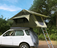 Tente de toit souple à ouverture rapide, imperméable, en tissu Oxford, pour camping en voiture 4 saisons, avec structure en aluminium