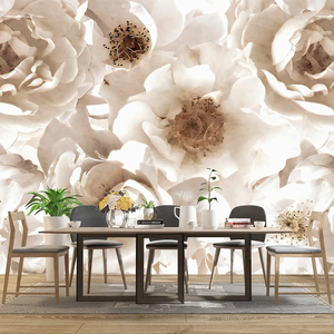 Carta da parati a buccia e bastone con sfondo rosa 3D per soggiorno e matrimonio in stile Design moderno - Product Image 1