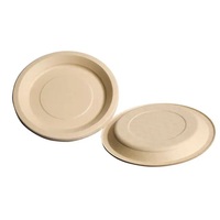 Assiettes jetables écologiques biodégradables en fibre de bambou de 6 pouces, vaisselle en vrac